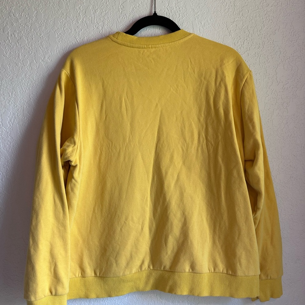 Queen of sparkles Yellow Crewneck Sweater with Hot Sauce Bottle Motif - Picture 3 of 3